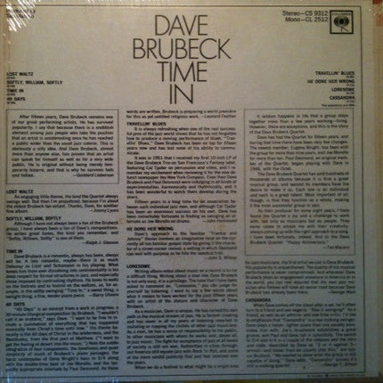 Dave Brubeck – Time In - 1966 US Original!