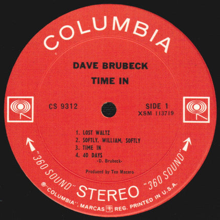 Dave Brubeck – Time In - 1966 US Original!