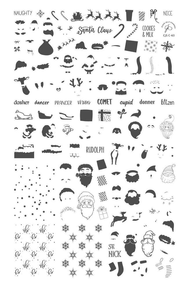 Clear Jelly Stamper - Dear Santa Plate