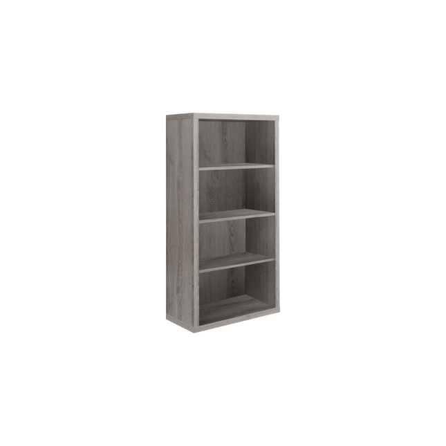Étagère couleur bois taupe avec tablettes ajustables Monarch - (I7060)