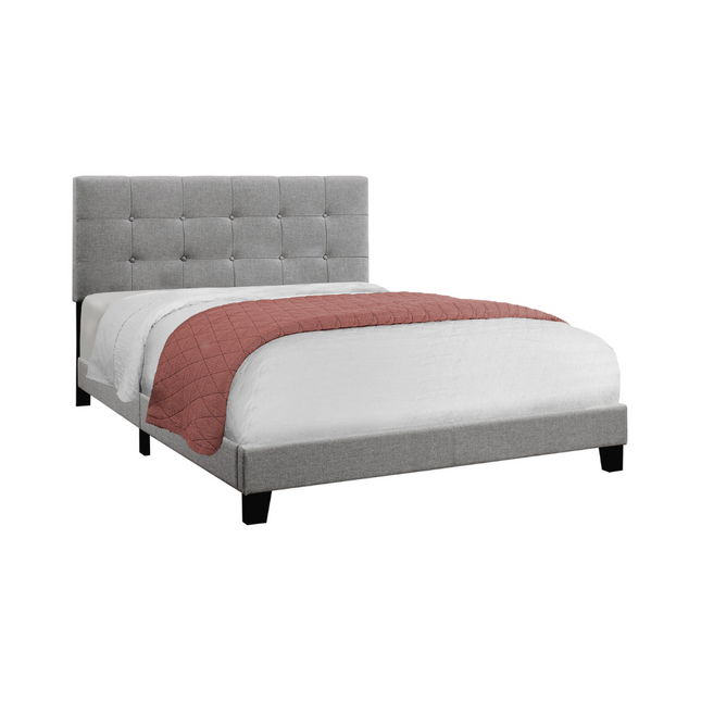 Base de lit Queen en tissu gris - Monarch (I5920Q)