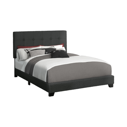 Base de lit Queen en tissu noir - Monarch (I5805Q)