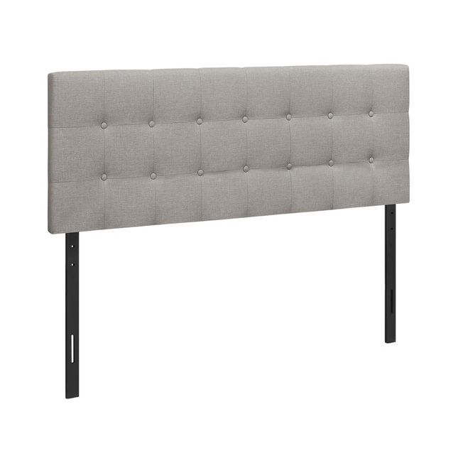Tête de lit Queen en tissu gris - Monarch (I6003Q)