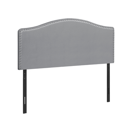 Tête de lit Queen en simili-cuir gris - Monarch (I6011Q)