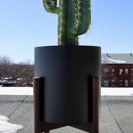 Rica - Mid-Century Modern Plant Stand With Black Planter (Multiple Sizes)