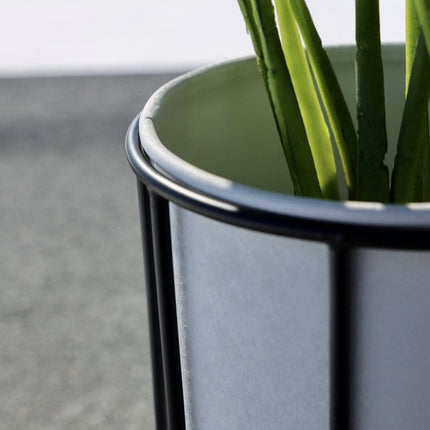 Mati - White Planter With Black Stand