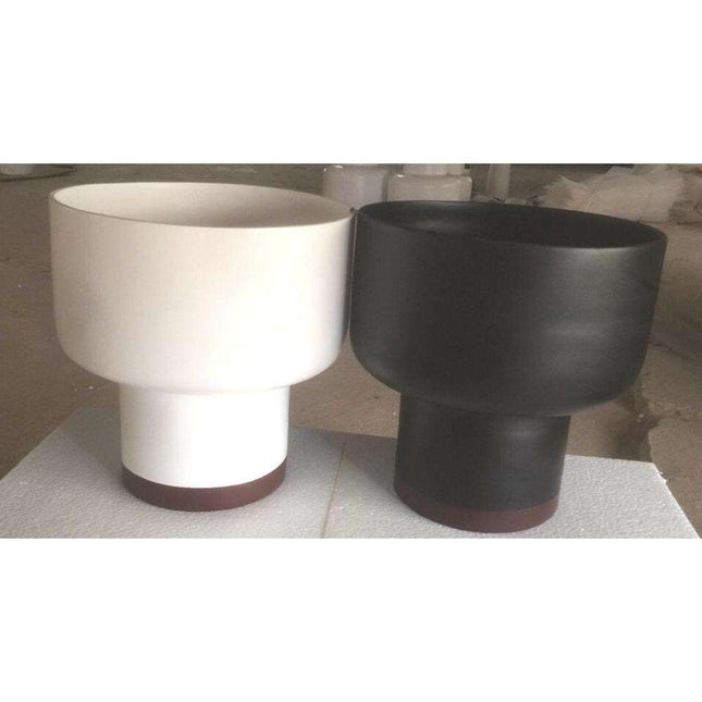 Elle - Black Bamboo Mid-Century Mushroom Planter