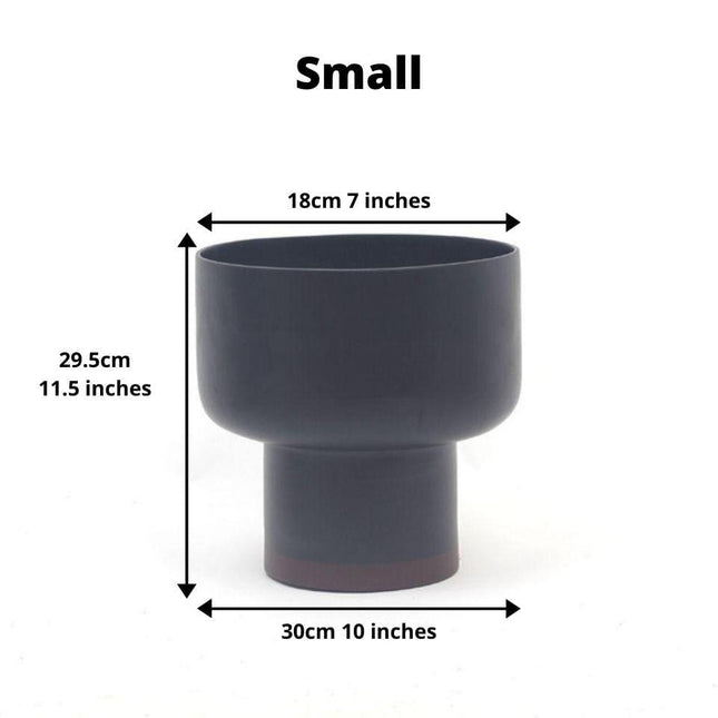 Elle - Black Bamboo Mid-Century Mushroom Planter