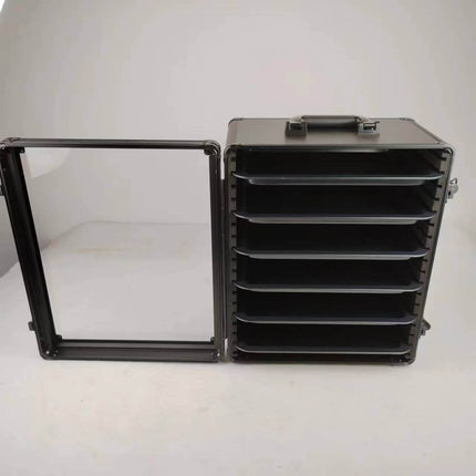 Aluminum Miniatures Display Case with 5 Magnetic Trays