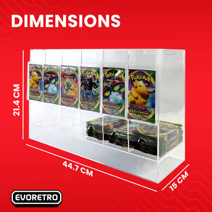 Acrylic Display Stand for Booster  DispenserPacks – Retail Counter Unit with Top Shelf