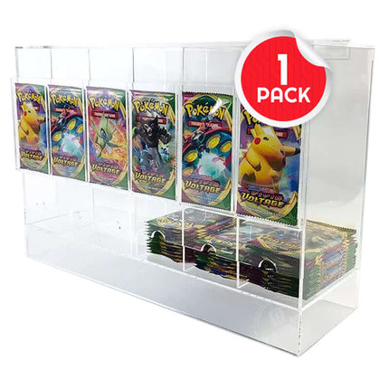 Acrylic Display Stand for Booster  DispenserPacks – Retail Counter Unit with Top Shelf