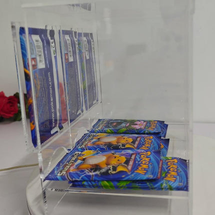 Acrylic Display Stand for Booster  DispenserPacks – Retail Counter Unit with Top Shelf