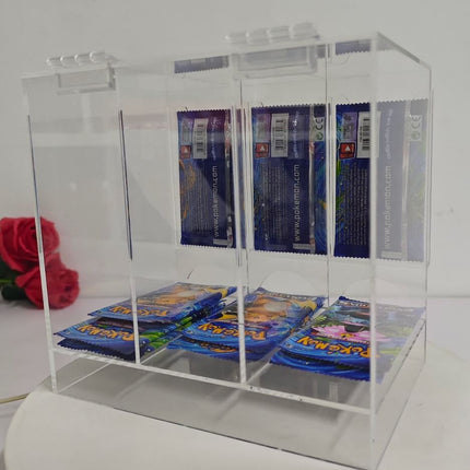 Acrylic Display Stand for Booster  DispenserPacks – Retail Counter Unit with Top Shelf