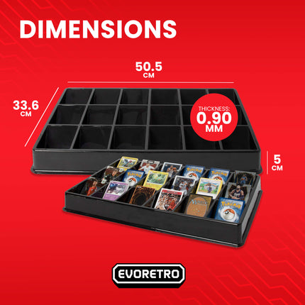 EVORETRO Card Sorting Tray – 18 Slots (Pack of 5)