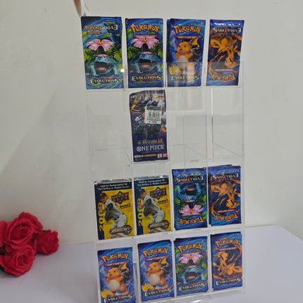 Acrylic Display Stand for Booster  DispenserPacks – Retail Counter Unit with Top Shelf