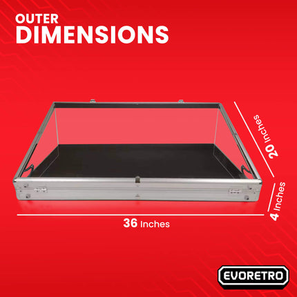 EVORETRO Aluminum Acrylic Clear Top Display Vendor Trade Show showcase