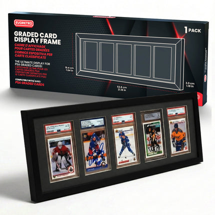 Premium PSA Graded Wooden Frame Display with UV Glass
