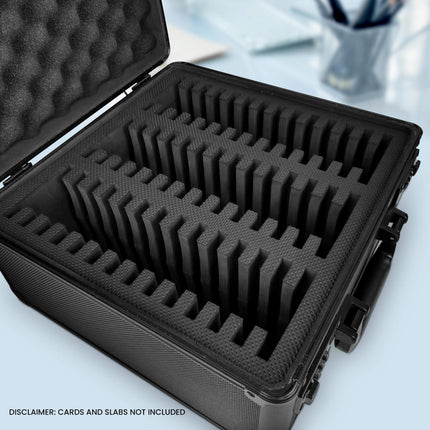 3 Row with Individual Slot Fit for 42 Graded Cards - Black