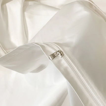 Royal Retreat Gold Edging Embroidered 1000 TC Duvet Set - White