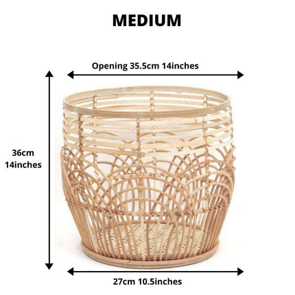 Elena Rattan Planter (Multiple Sizes)
