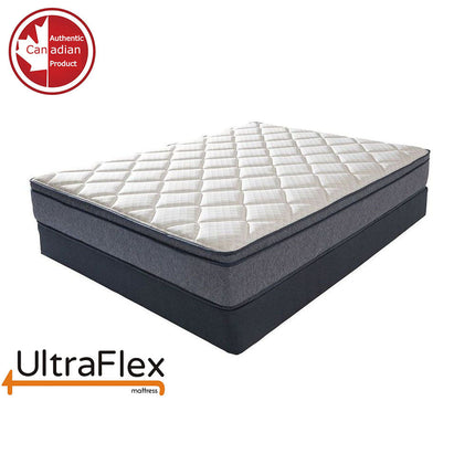 UltraFlex DELIGHT- Advanced Orthopedic Support, High-Density Pressure Relief Foam, Multiple Posture Support, Motion Transfer Pockets, CoolGel (Made in Canada) - With Waterproof Mattress Protector