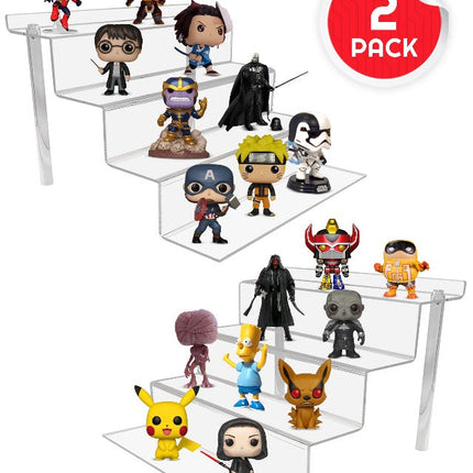 EVORETRO 4-Step Acrylic Display Stand for Action Figures | Riser RS6 Inch