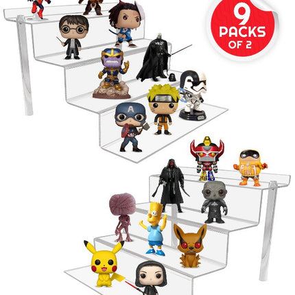 EVORETRO 4-Step Acrylic Display Stand for Action Figures | Riser RS6 Inch