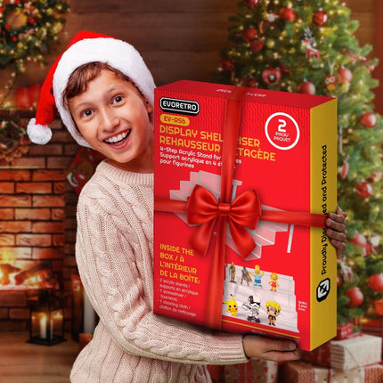 EVORETRO 4-Step Acrylic Display Stand for Action Figures | Riser RS6 Inch