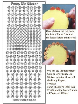 Fancy Die Transparent Sticker Silver