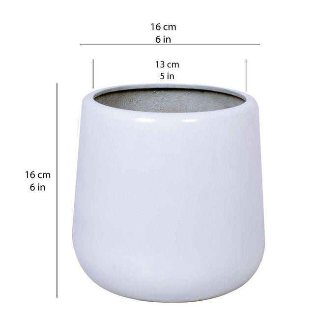 Fabi - White Brass Floor Planter