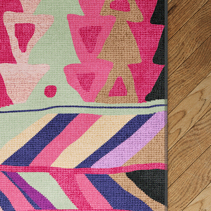 Fafela Pink Purple Multicolor Rug