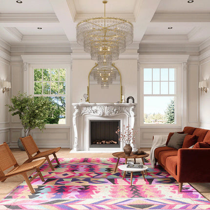 Fafela Pink Purple Multicolor Rug