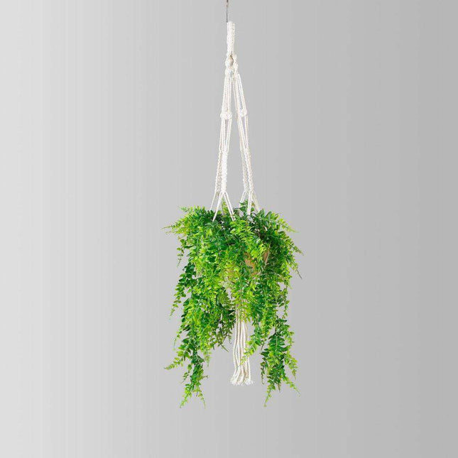 Franco Faux Potted Macrame Hanging Plant (3.8 Feet)