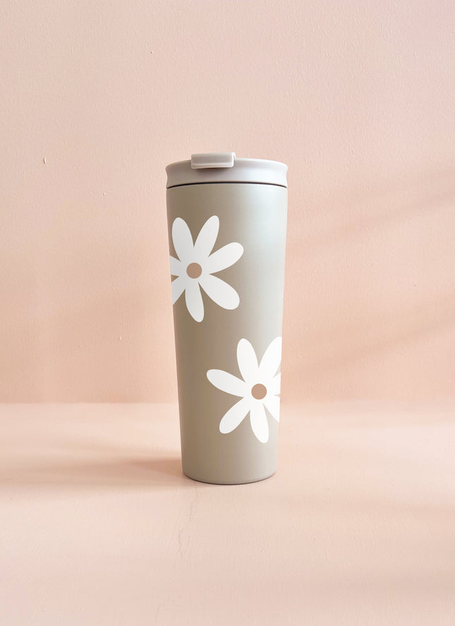 Gobelet isotherme 24oz - greige Fleurs d'automne