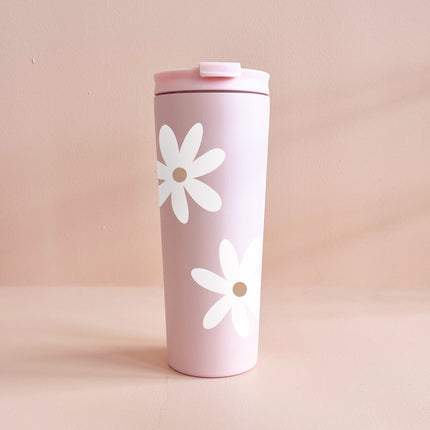 Gobelet isotherme 24oz - rose Fleurs d'automne