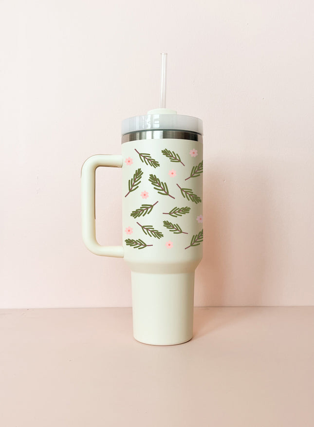 Gobelet isotherme 40oz - blanc crème Sapinage