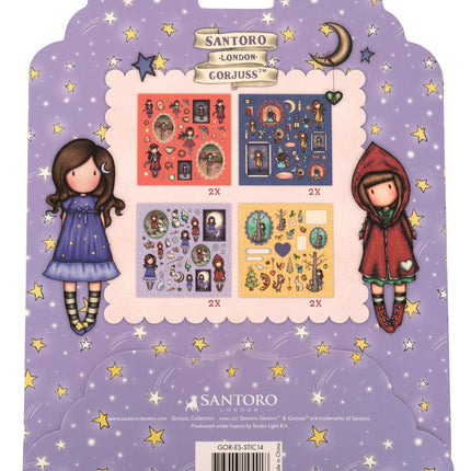 SAN Sticker Sheets 4x2 Designs Gorjuss Essentials 152x152x2mm 8 SH nr.14