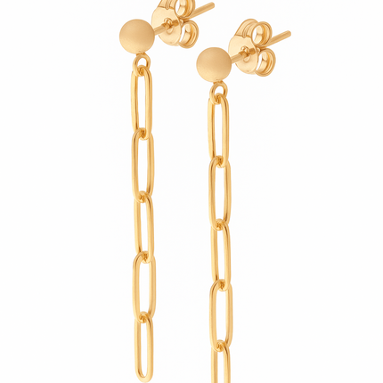 Gold Paperclip Earrings