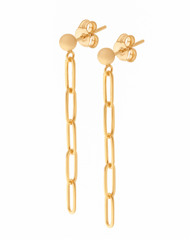 Gold Paperclip Earrings
