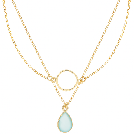 Golden Chalcedony Layered Necklaces