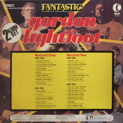 Gordon Lightfoot – Fantastic - 1975 Two-Album Set! Bargain!