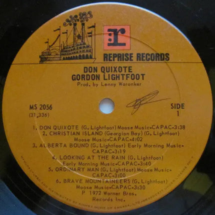 Gordon Lightfoot – Don Quixote - 1972 Original!