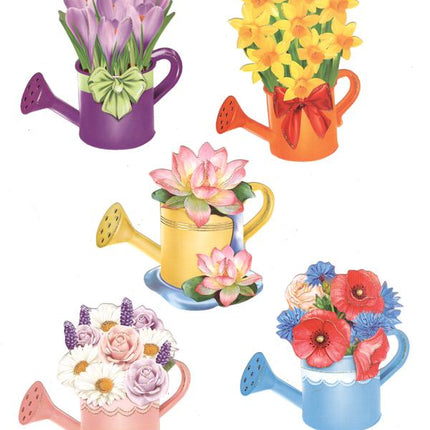Easy 3D - Flowers in Watering Cans