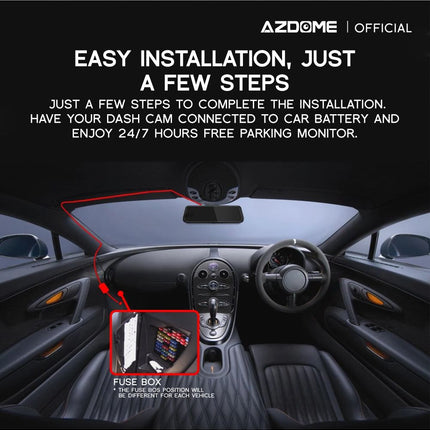 AZDOME HM03R Hardwire KIT mini USB type suport Dash Cam Models M550, GS63H, M17 , AR08, AR12, M63