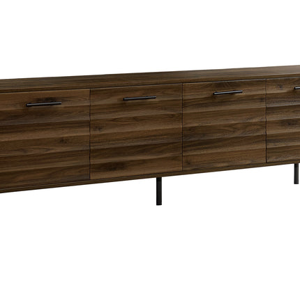 Meuble de téléviseur -  Brun foncé simili-bois avec 4 portes (I2727)