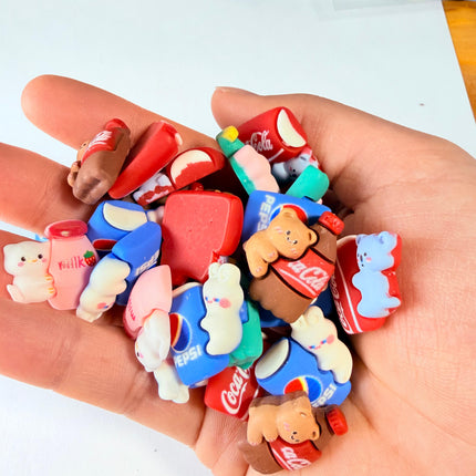 Flat Cute Animal & Soda Charms for DIY Crafts