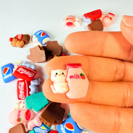 Flat Cute Animal & Soda Charms for DIY Crafts