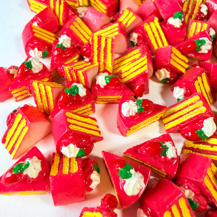 Strawberry Cake Charms for DIY Crafts