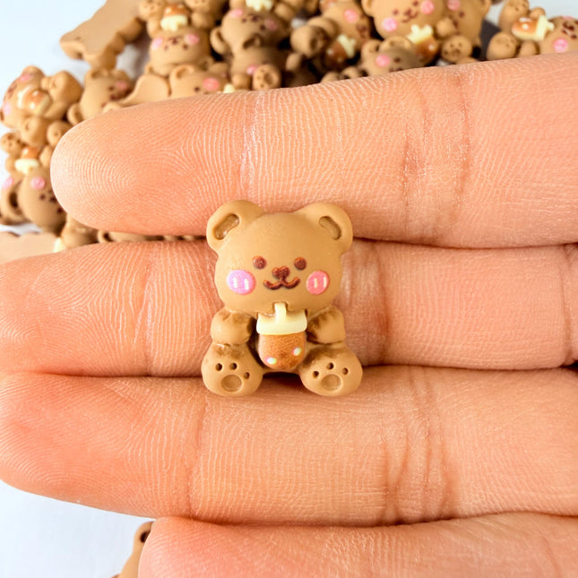 Milk Tea Bear Charms for DIY Crafts