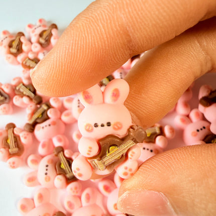 Guitar Bunny Charms for DIY Crafts